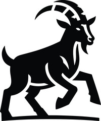Goat silhouette icon symbol logo black design vector illustration