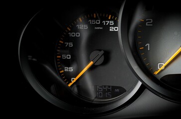 Speedometer in a car