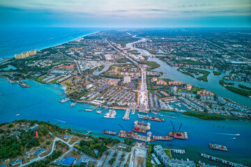 daytime aerial view of Jupiter Florida © Bruce