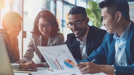 Obraz premium Diverse_international_executive_business_partners