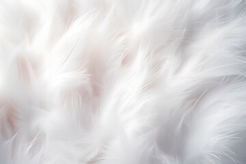 White feathers background Closeup of white fluffy feathers texture
