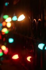 christmas lights in the city