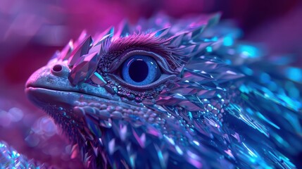 Obraz premium An advanced research facility studies enchanted animals that possess diamondlike scales and fur
