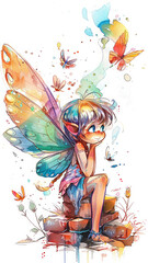 charming fairy drawing (5)-T