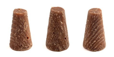 A Raw and Unrefined Mexican Sugar Cane Cone Isolated on a White Background