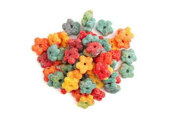 Sweet Rainbow Star Shaped Fruit Flavored Breakfast Cereal
