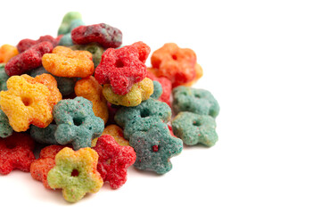 Sweet Rainbow Star Shaped Fruit Flavored Breakfast Cereal
