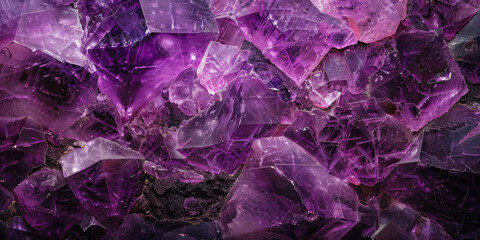 Texture Underground Deposit Of Purple Bright Crystals For Wallpaper Created Using Artificial Intelligence