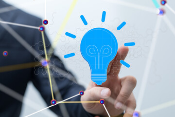 Neural network 3D illustration. Big data and cybersecurity