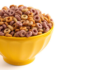 Healthy Apple Strawberry Vegetable and Fruit Flavored Breakfast Cereal Rings