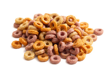 Healthy Apple Strawberry Vegetable and Fruit Flavored Breakfast Cereal Rings