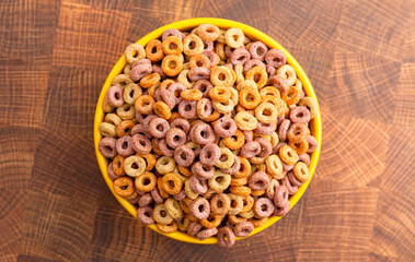 Healthy Apple Strawberry Vegetable and Fruit Flavored Breakfast Cereal Rings
