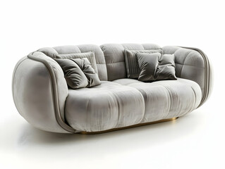 Obraz premium Minimal furniture on living room, simple and minimalistic furniture, furniture on interior design, modern and trendy furniture on empty interior