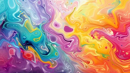 Obraz premium Abstract Swirls of Vibrant Color