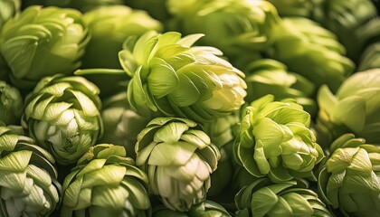 Fototapeta premium hop fruits on table , generated by AI. High quality photo