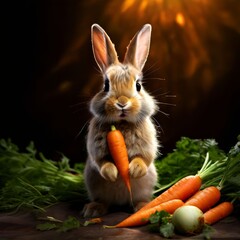 rabbit with carrot