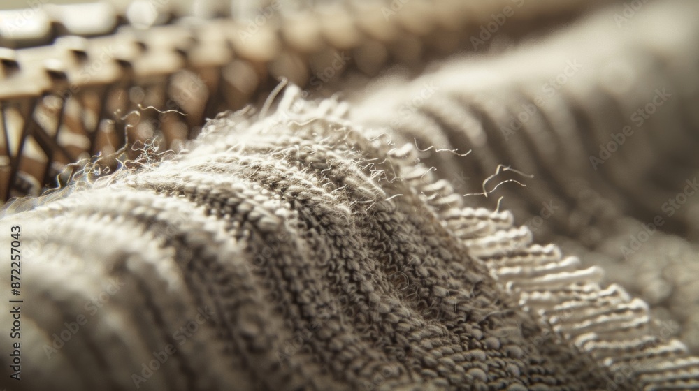 Poster the subtle rhythmic clickclack of the knitting machines carriage can almost be heard in this closeup