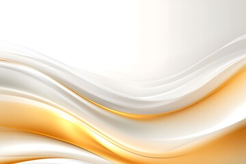 Abstract grey and gold background poster with dynamic waves