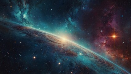 Abstract fantasy science fiction universe space galaxy background