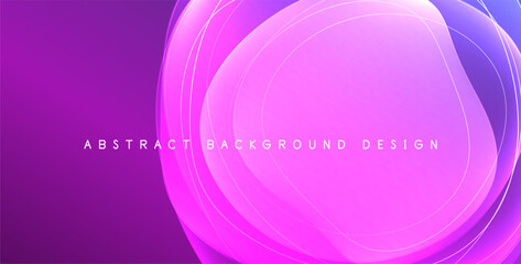 Colorful transparent flowing fluid shapes with glow effect geometric background. Wavy lines round forms. Vector illustration For Wallpaper, Banner, Background, Card, Book Illustration, landing page