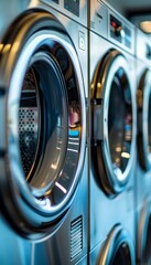 Obraz premium Close up of washing machine with advanced technology controls for efficient laundry management