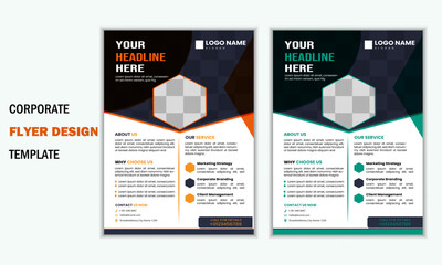 Creative flyer design templet for grow business, colorful corporate flyer, business flyer.