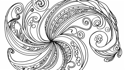 Adult colouring book page	
