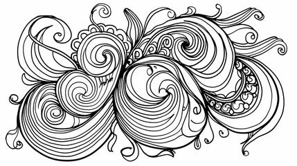 Fototapeta premium Adult colouring book page 