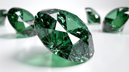 Fototapeta premium A reflective colorful diamond on a blur background