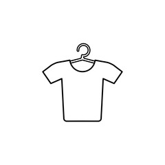 t-shirt icon on hanger eps vector illustration, isolated on white