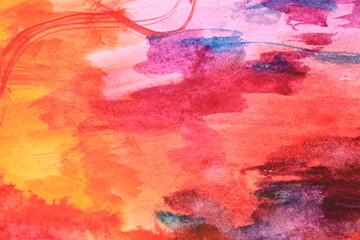 Abstract design colorful watercolor stains picture painting illustration background 
Colorful aquarelle wash drawing design wallpaper hand painted watercolor brush strokes painted background 
