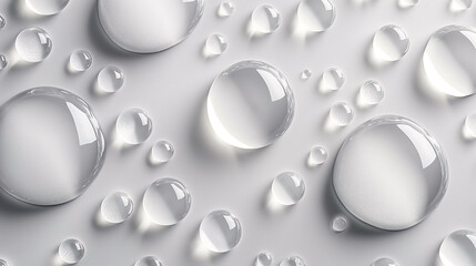 serum droplets on a white backdrop