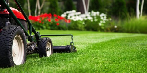 Fototapeta premium lawn mowing service