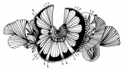 Obraz premium Adult colouring book page 