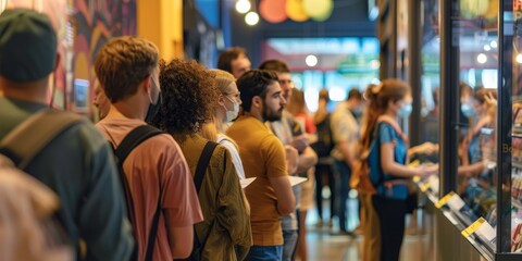 row queue at the store