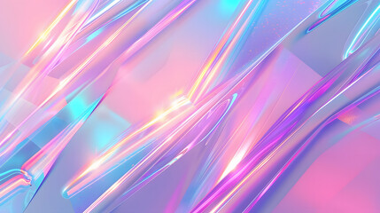 Hologram Background. Neon Futuristic Illustration. Shiny Shapes. Iridescent Gradient. Hipster Fluid. Pastel Paper. Pearlescent Texture. Blue Blur Surface. Pink Hologram Background