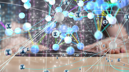 conference Digital Network and data concept 3d