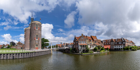 Drommedaris. The Drommedaris is the southern gateway of the city Enkhuizen in the Netherlands. It is the best known building in Enkhuizen.