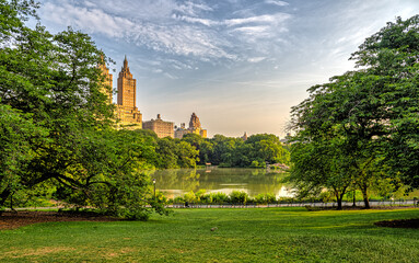 Central Park, New York City at the lake