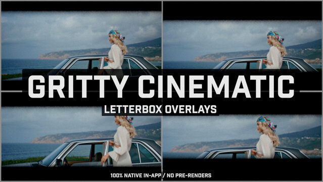 Gritty Cinematic LetterBox Overlays