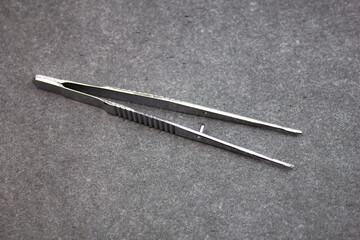 Tweezers, tweezers, cosmetic accessory. Tweezers metal, medical, cosmetic.