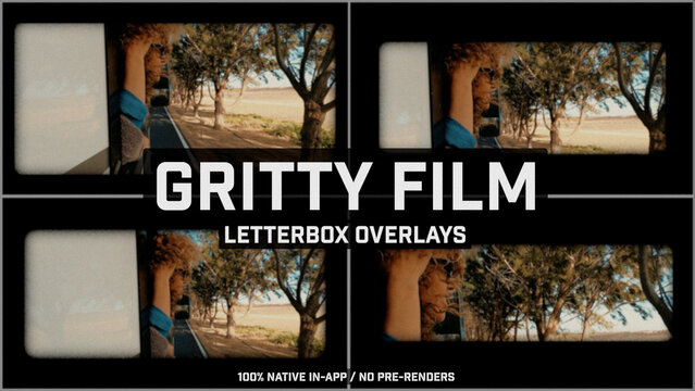 Gritty Film LetterBox Overlays, Drag 
