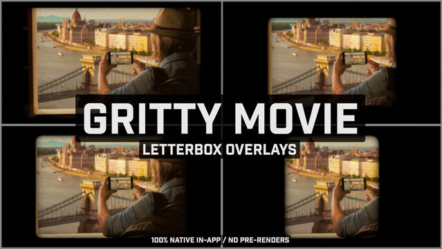 Gritty Movie LetterBox Overlays