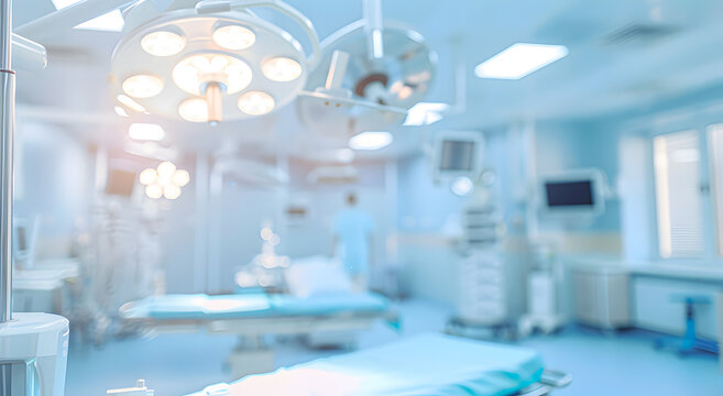 Blurred background of a modern operating room, background.