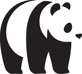 Panda Vector illustration isolated on colorful Set of cute big pandas in different poses. flat vector illustration design. Panda Silhouette Vector illustration.