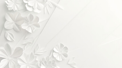 Paper art abstract floral background