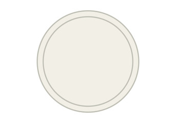 Pegatina circular blanca de bordes grises y vacío