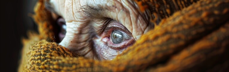 Obraz premium Reflective Elderly Woman Contemplates Life's Journey