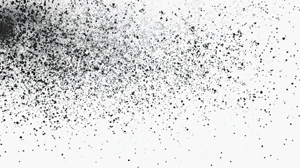 Fototapeta premium Dotwork abstract background, black grain texture, isolated on white background