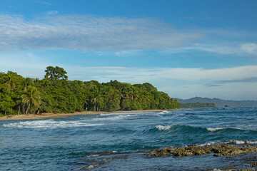 beautiful Playa Chiquita beach in Puerto Viejo de Talamanca in Costa Rica